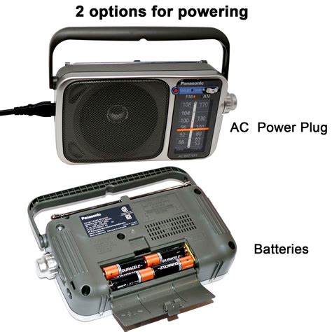 Panasonic Portable Radio Am Fm Battery Powered Electric With Led Tuning