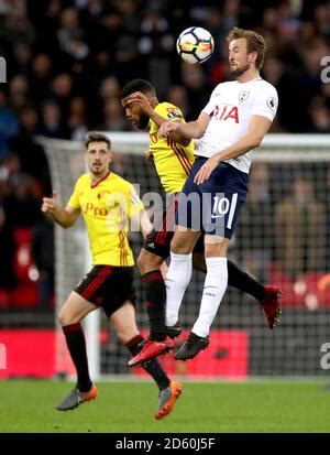 Harry Kane Von Tottenham Hotspur Rechts Feiert Mit Son Heung Min Das