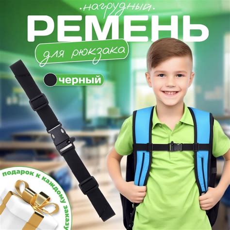 Нагрудный ремень для рюкзака, портфеля с карабином на лямки. Грудная ...