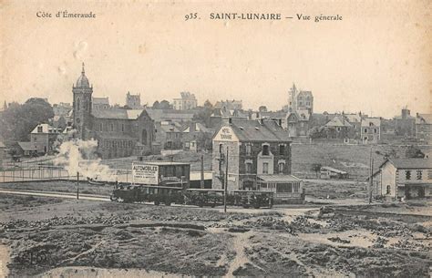 Saint Lunaire Vue Generale Avec Le Train Saint Lunaire Cartorum