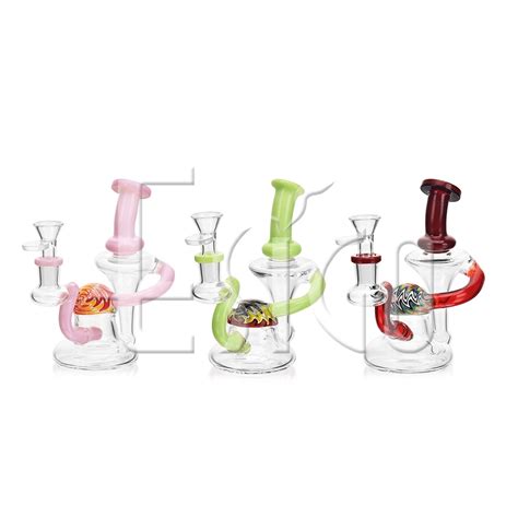 Esigo New Design Wholesale Inch Wig Wag Slime Colors Glass Hookah