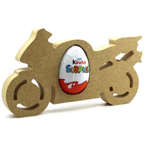 Kinder Egg Holder Motorbike Freestanding MDF Lorna Jayne Craft Shapes