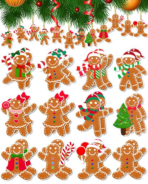 Pcs Gingerbread Christmas Ornaments Gingerbread Christmas Decor