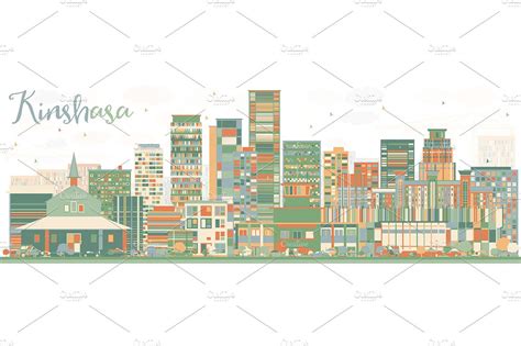 Abstract Kinshasa Skyline | People Illustrations ~ Creative Market