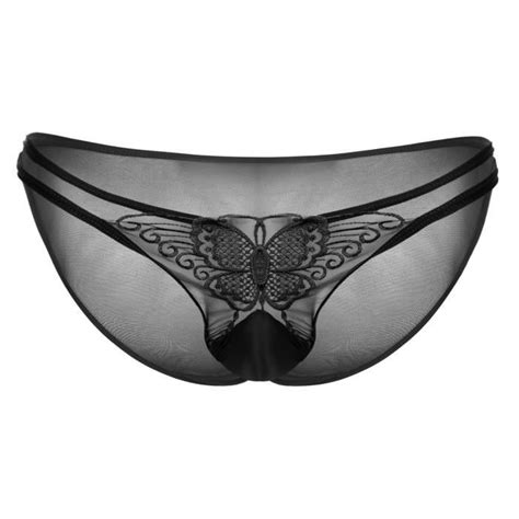 Iixpin Slip Transparent Homme Sexy Sissy String Dentelle Lingerie Jockstrap Gay Tanga Underwear