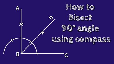 How To Bisect 90° Angle Using Compass Bisection Of 90° Angle Shsirclasses Youtube