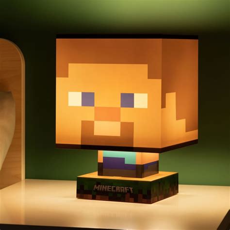 Minecraft Steve Icons D Tischlampe Elbenwald