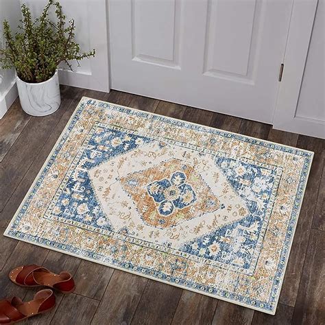 Amazon Lahome Boho Small Entryway Rug X Non Slip Washable Rugs