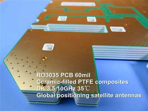 3 Layer High Frequency PCB Built On 60mil RO4350B 6 6mil RO4350B With