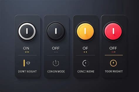 On And Off Toggle Switch Buttons Day And Night Mode Switch Button Dark