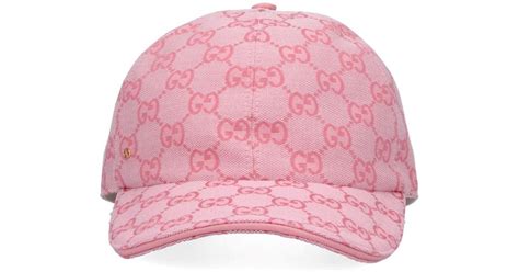 Gucci Baseball Logo Cap In Pink Lyst