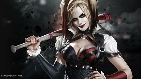 Papel De Parede 1920x1080 Px Homem Morcego Dc Comics Arte Digital Harley Quinn Palhaço