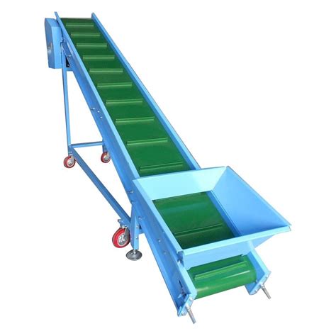 Rubber Coating Roller Metal Hopper Conveyor Capacity Kg Feet