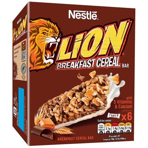 Nestle Lion Breakfast Cereal Bars 6pk Breakfast B M