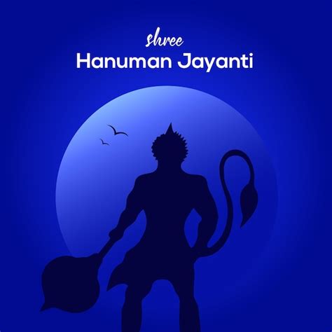 Premium Vector Creative Illustration Of Hanuman Jayanti Celebrates