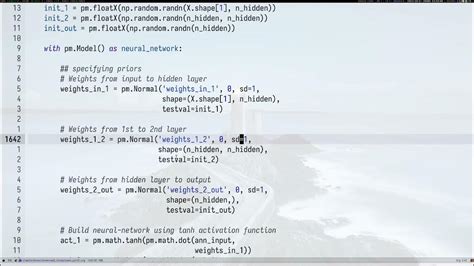 Estimating The Bayesian Neural Network With Pymc3 Python And Emacs