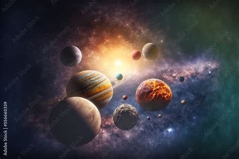 High resolution images of fictional planets. Stock Illustration | Adobe Stock