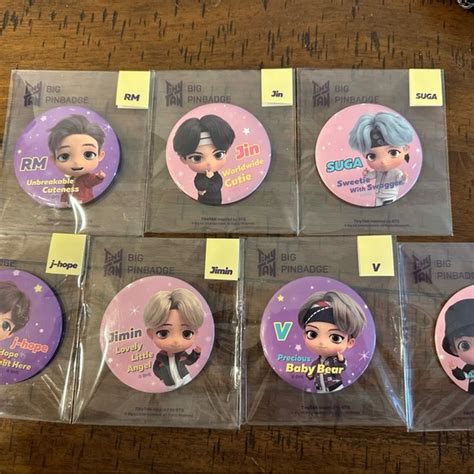 Bts Other Bts Tinytan Big Pin Badges Official Merchandise Original