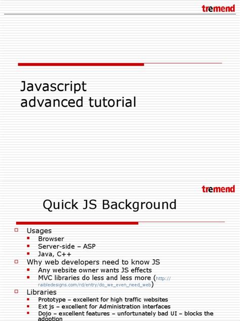 Javascript Advanced Tutorial Pdf Java Script Scope Computer Science