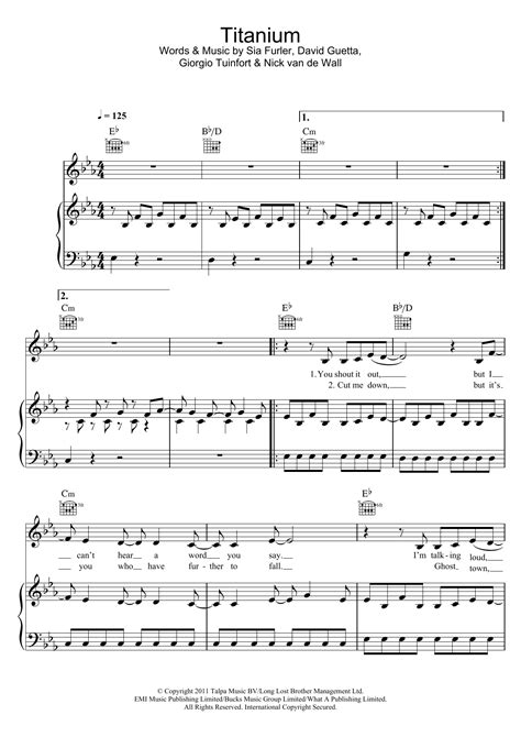 Titanium (featuring Sia) | Sheet Music Direct