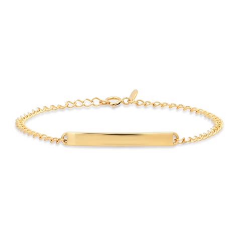 Solid Gold Id Bracelet Eriness Jewelry