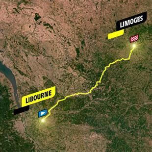 Mapa 3D 8 Etapu Tour De France 2023 Libourne Limoges Kolarstwo