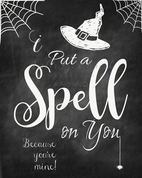 Hocus Pocus Chalkboard Printable I Put A Spell On You Halloween Hocu