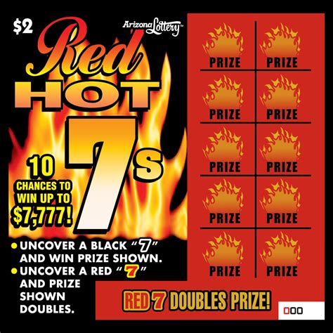 Scratcher Red Hot 7s 1321 Arizona Lottery