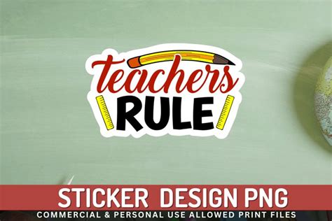 Teachers Rule Stickers PNG