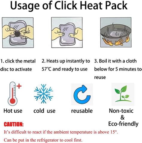 Oem Reuasable Heat Packs Click Heat Pack Magic Hot Pack Sodium Acetate Instant Heat Pack For