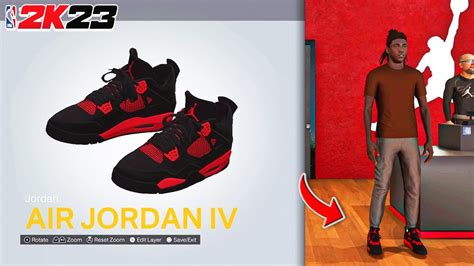 How To Make Air Jordan 4 “red Thunder” In Nba 2k23 Youtube