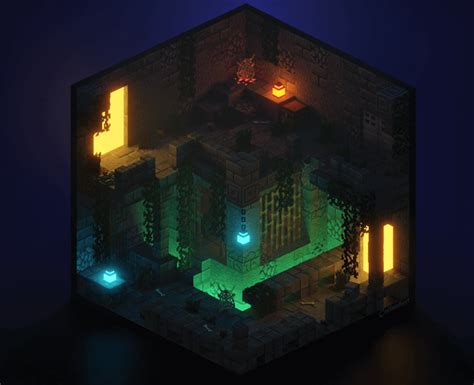 Some Minecraft Isometric art that I made on blender. Hope you love it!