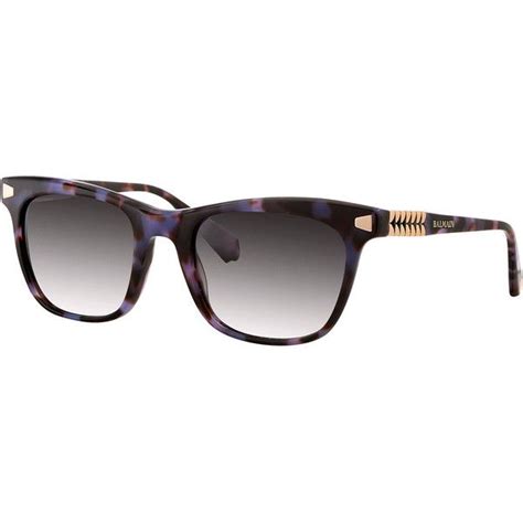 Balmain Tortoiseshell Gradient Rectangle Sunglasses