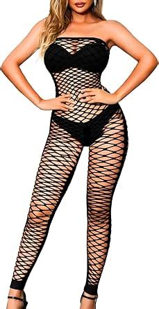 Amazon Ehsuyab Sexy Rave Outfits For Women Sheer Fishnet Bodysuit Lingerie Mesh Tube Body
