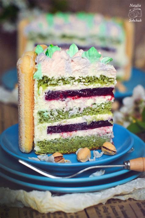 Торт Фисташка-Малина: проверенный рецепт очень вкусного фисташкового ...