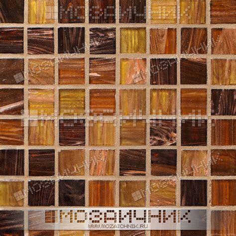 018-Стеклянная мозаика коричневая