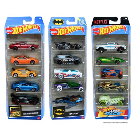 Hot Wheels Pack 5 Carrinhos À Escolha Mattel Shopee Brasil