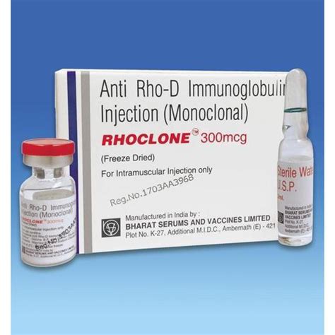 Anti Rho D Immunoglobulin Monoclonal Injection Manufacturer Supplier