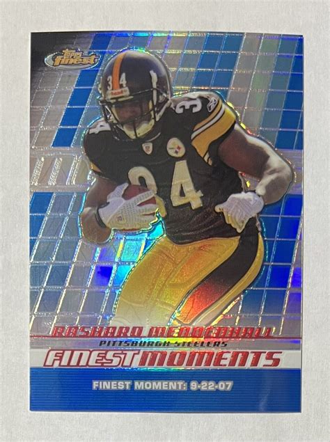 Rashard Mendenhall Topps Finest Moments Refractor Card Fm Rme