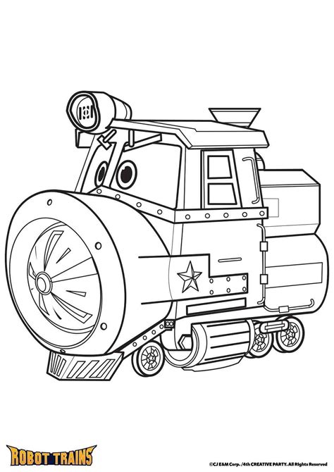 Coloriage La Locomotive Victor Coloriage Robot Trains Coloriages