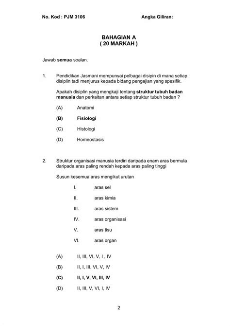 Pdf Soalan Anatomi Fisiologi Dokumen Tips