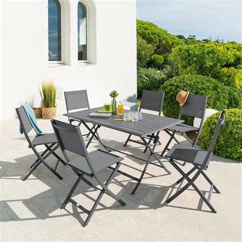 Table De Jardin Pliante Rectangulaire Azua Graphite Hesp Ride Places