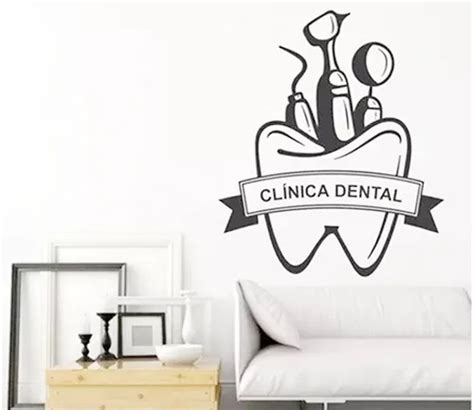 Vinil Decorativo Oficina Dentista Clinica Dental Muela X Meses