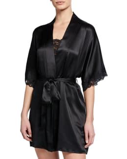 Christine Lingerie Bijoux Long Silk Robe Neiman Marcus
