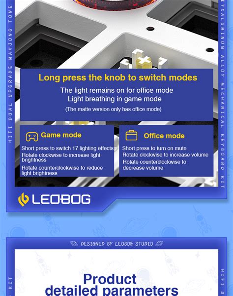 Aula Leobog Hi Customized Keyboard Keys Hot Swap Type C Wired Rgb Effect No Light Two