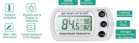 Oria K Hlschrank Thermometer Digitale Gefrierschrank Thermometer