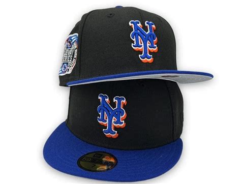 New York Mets 2000 Subway Series Black Blue 59Fifty Fitted Hat by MLB x ...