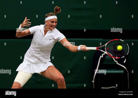 Canadas Eugenie Bouchard In Action Against Czech Republics Petra