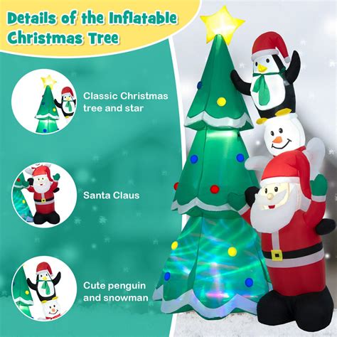 M Christmas Tree With Santa Friends Inflatable Airfigs Inflatables