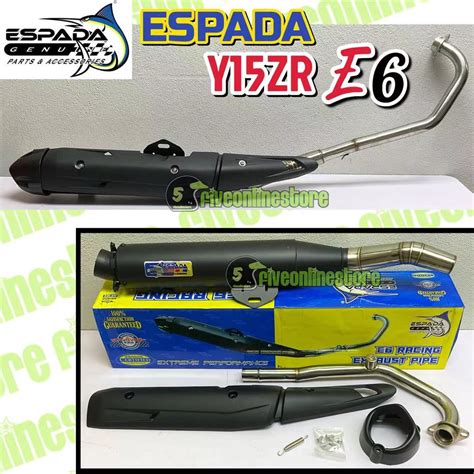 Exhaust Espada Std Cutting 100 Original Ekzos Pipe E4 E5 V5 E6 E7 Lc135 Y15zr Y16 Rs150 Rsx